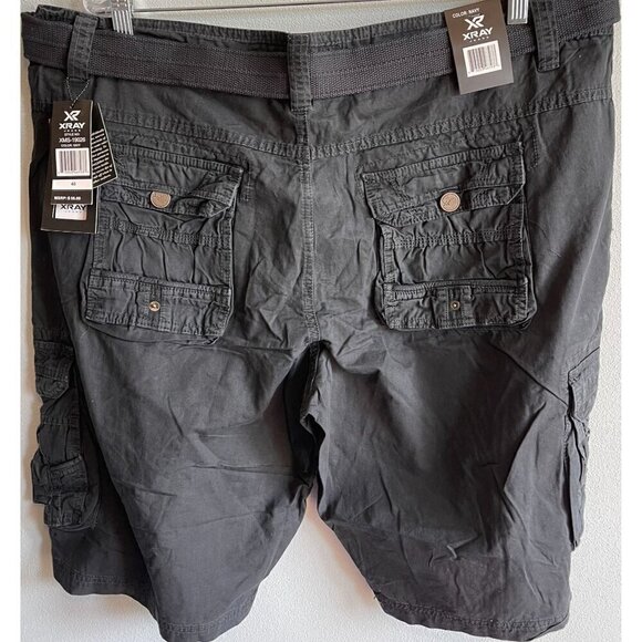 X RAY Mens Navy Blue Knee Length Cargo Shorts 12.5" Inseam Waist 40 NEW - Picture 4 of 15